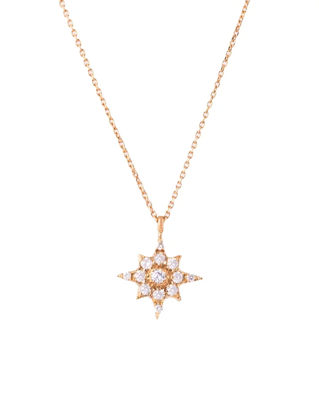 luxurious necklaces for women -Twinkle 18K Gold, Whitegold or Rosegold Necklace w. 13 Diamonds