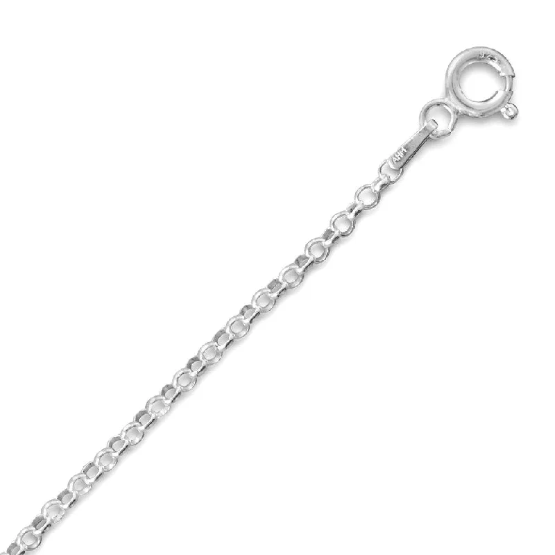 statement necklaces for women -Rolo Chain 2 mm Wide Sterling Silver Necklace