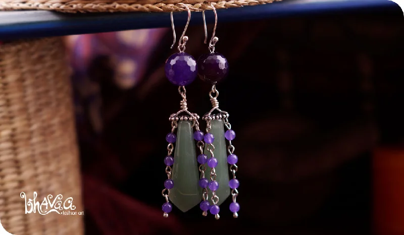 gemstone earrings for women -Soothing Vibrancy M1-0054