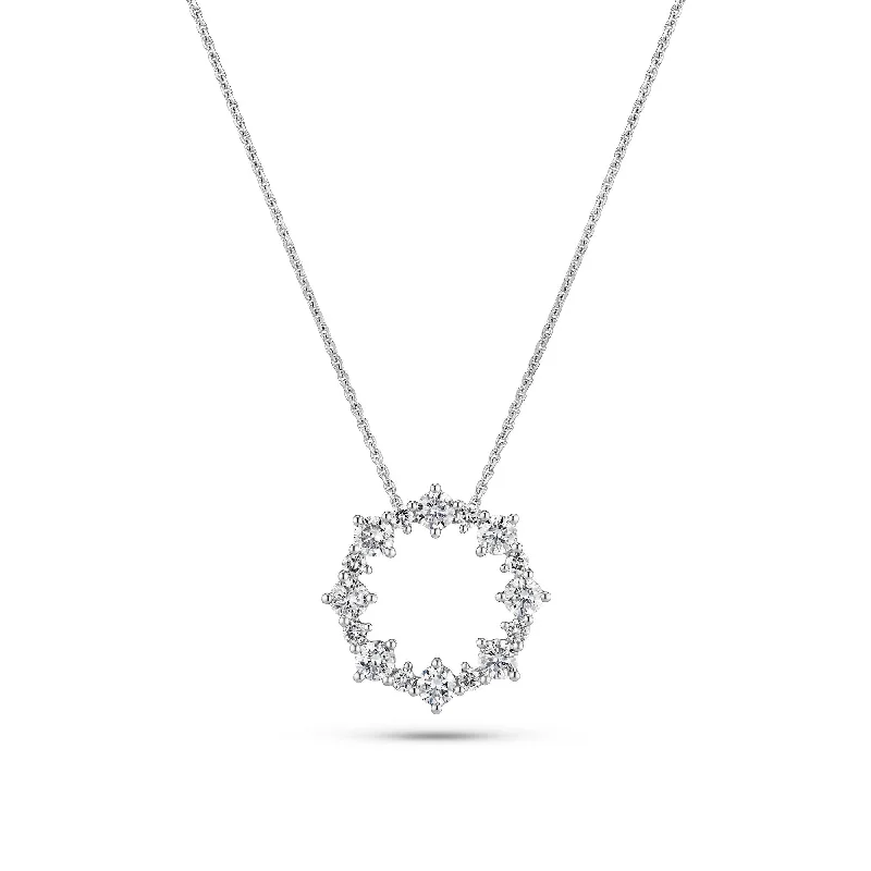 adjustable necklaces for women -Brina 14K Whitegold Necklace w. Lab-Grown Diamonds