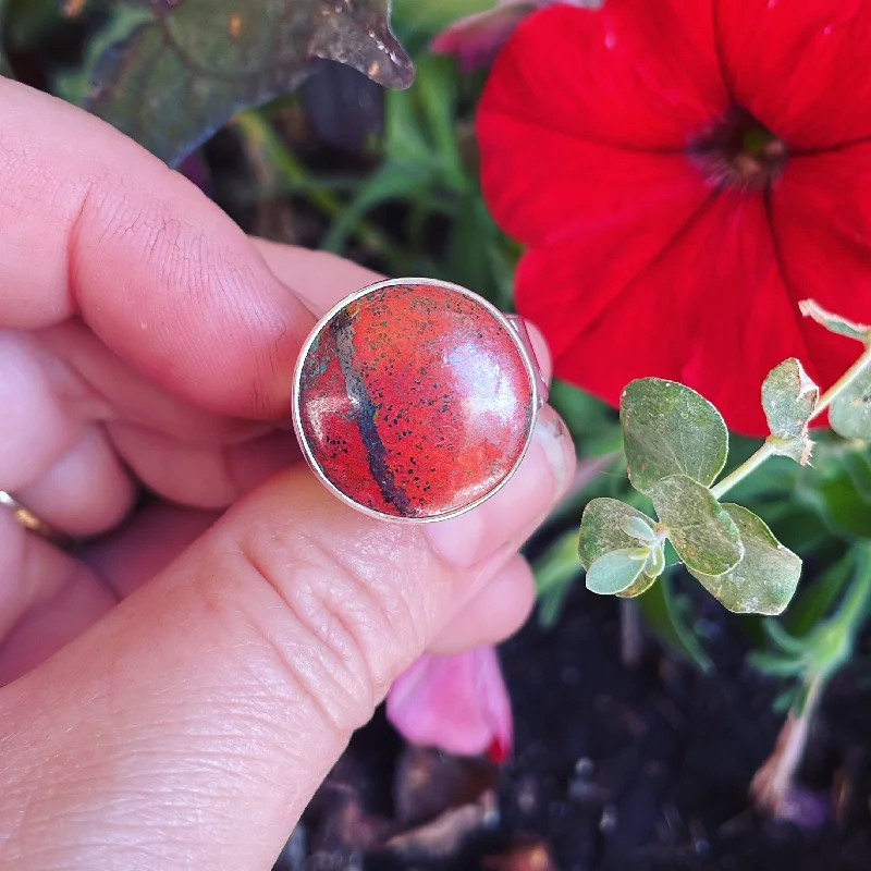 vintage rings for brides -Cuprite and Sterling Silver RIng