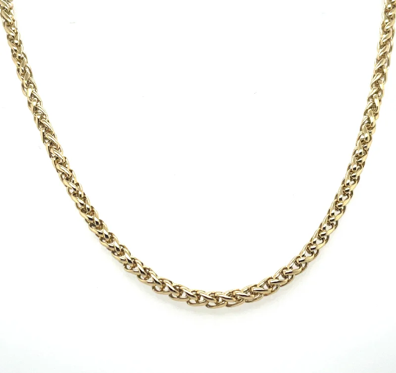 luxury chain necklaces for women -Gents Golden 22” Spiga Necklace