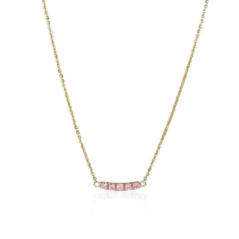 classic gold necklaces for women -Lene 18K Gold Necklace w. Sapphires