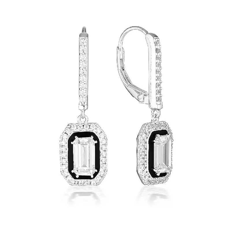 elegant earrings for women -GEORGINI REFLECTION RETROSPECT EARRINGS SILVER