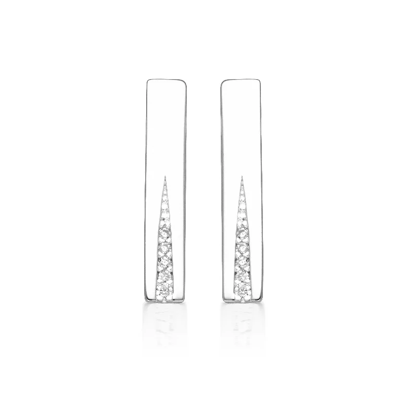 bold stud earrings for women -GEORGINI THE LAYERED EDIT GILDED EARRINGS SILVER