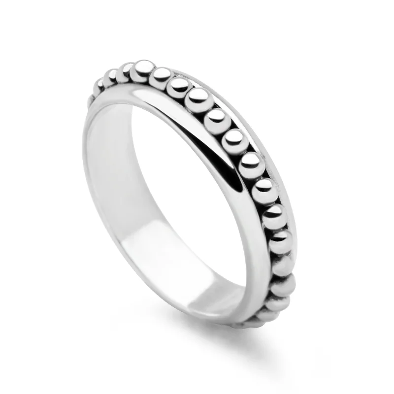 classic diamond rings -Bali Stack Ring (Thin)