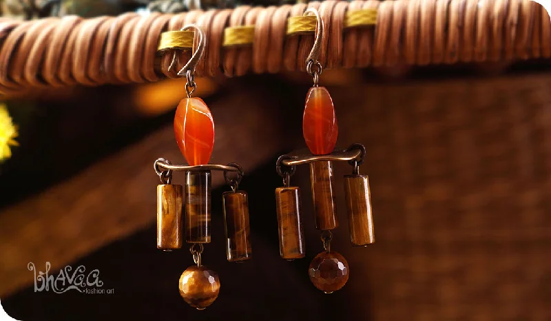 gemstone stud earrings for women -Rustic Elegance M1-0019