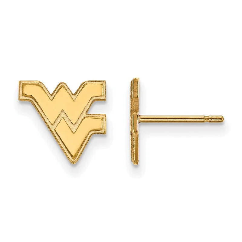 gold hoop earrings for women -10k Yellow Gold West Virginia University XS (Tiny) Post Earrings