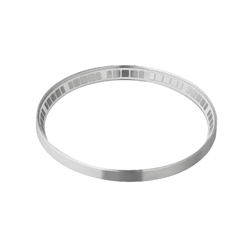 silver engagement rings -SKX007/SRPD Lumed Chapter Ring: Column Brushed Finish