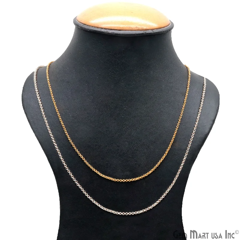 bold necklaces for women -Sleek Box Chain Necklace 18 Inch With Lobster Claw Clasp