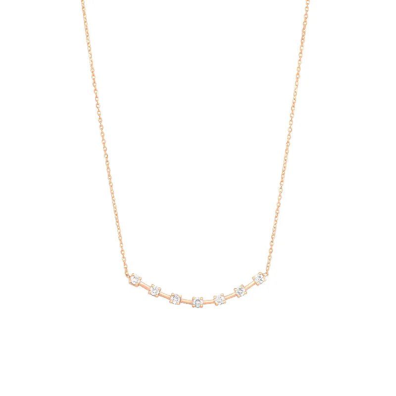 trendy pendant necklaces for women -Alexa's 18K Rose Gold Necklace w. Diamonds