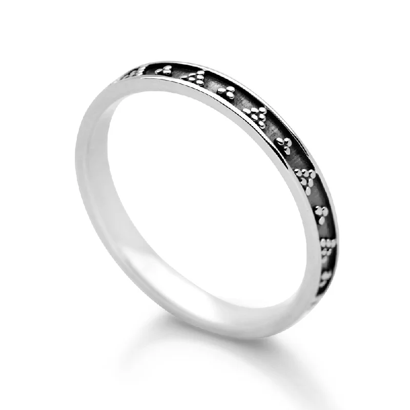 platinum rings for women -Aztec Stack Ring