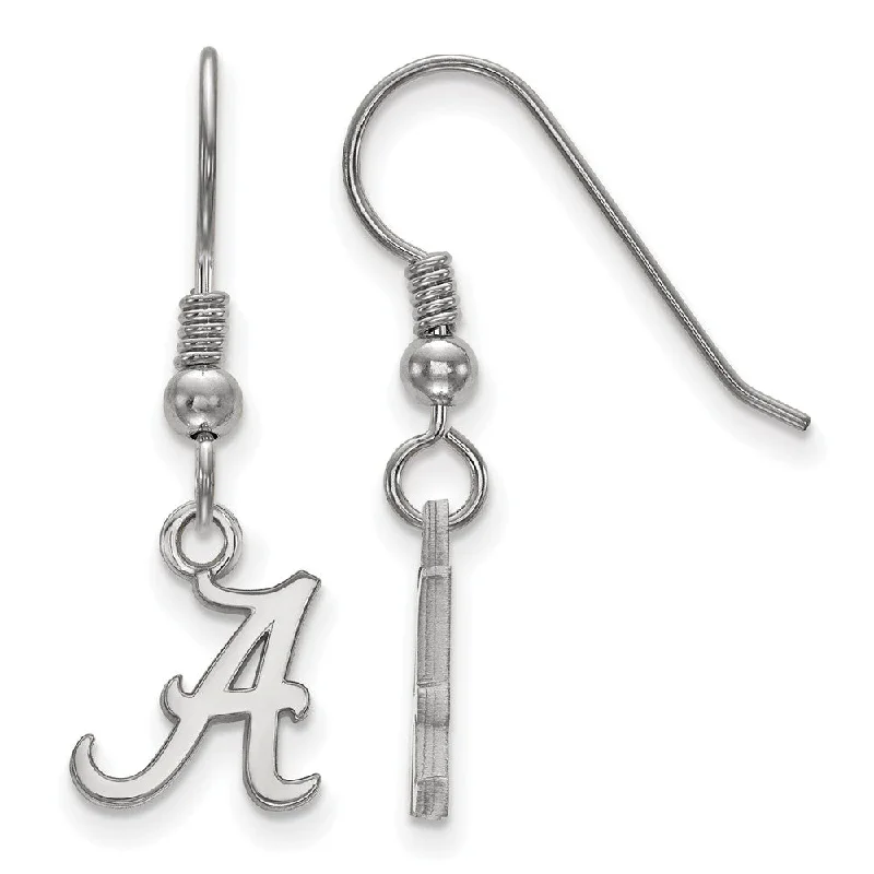 artistic earrings for women -Sterling Silver University of Alabama XS (Tiny) Dangle Wire Earrings