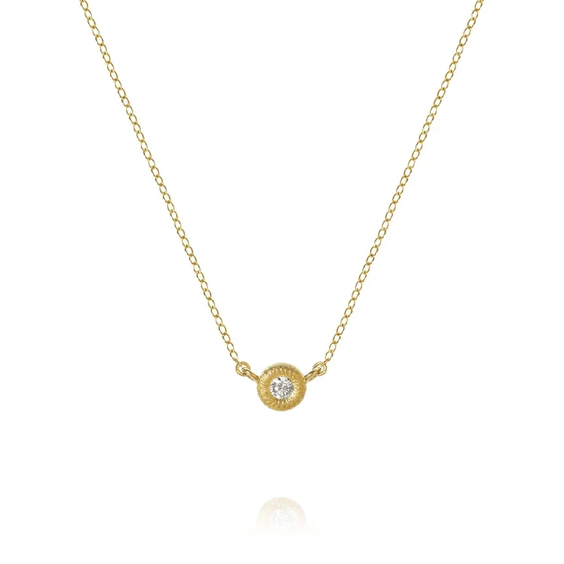 classic pearl necklaces for women -Glory 18K Gold Necklace w. Diamond