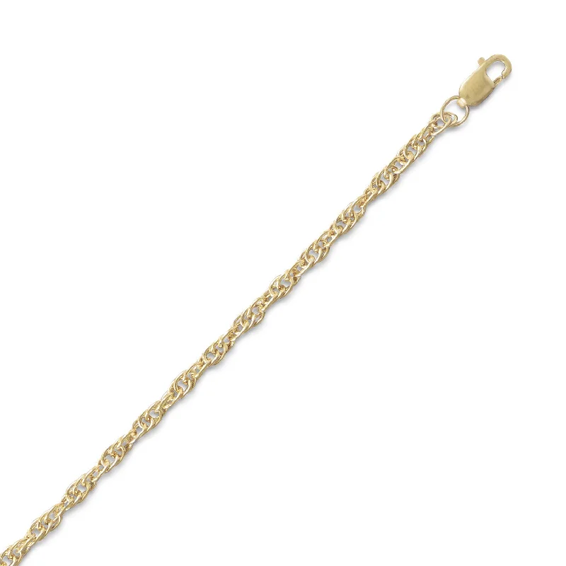 charm necklaces for women -Rope Chain Necklace 2.5mm Wide 14k Yellow Gold-filled - Made in the USA