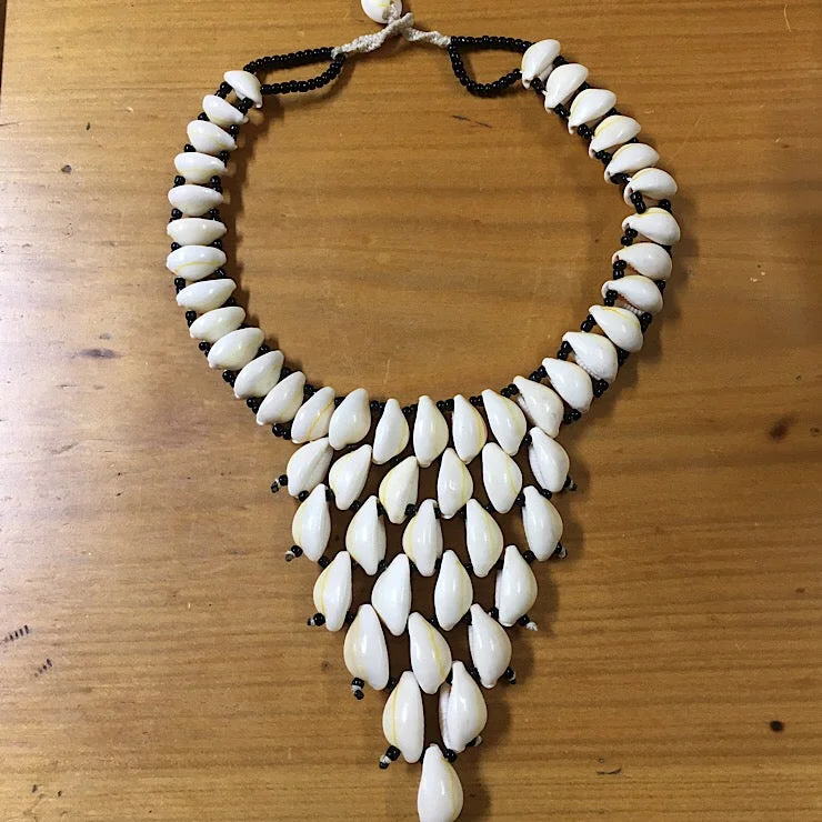 engraved gold necklaces for women -AFRICAN SHELL NECKLACE