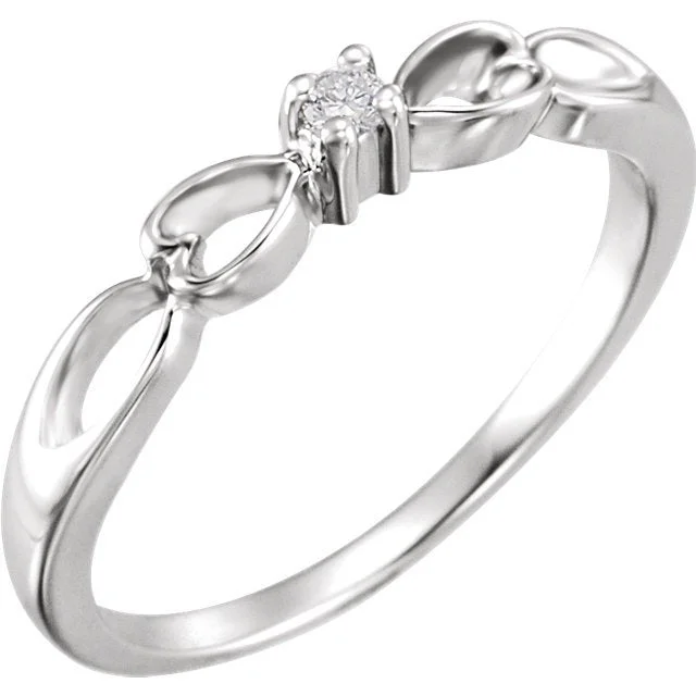 timeless wedding rings -14KT GOLD ROUND DIAMOND PROMISE RING