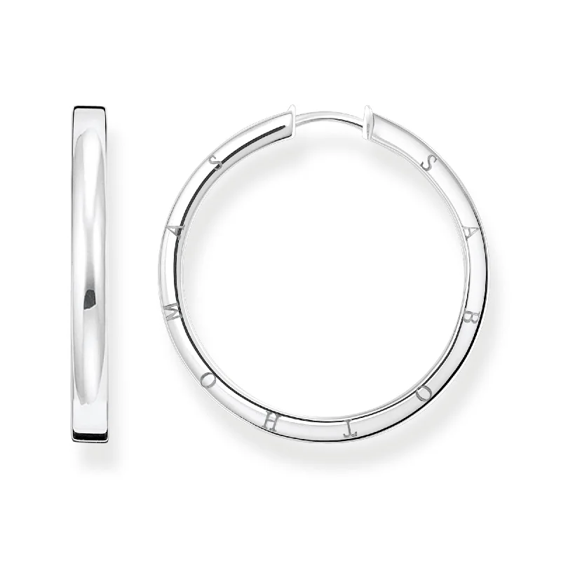 modern hoop earrings for women -Thomas Sabo Hoop earrings large silver