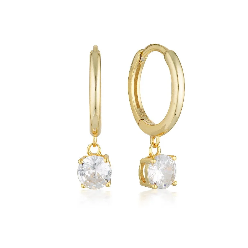 fashion earrings for women -Georgini Gold Bria Hoop