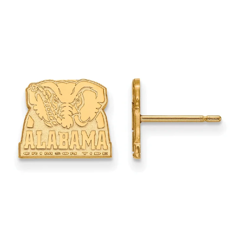 chic earrings for women -14k Gold Plated Silver University of Alabama XS (Tiny) Post Earrings