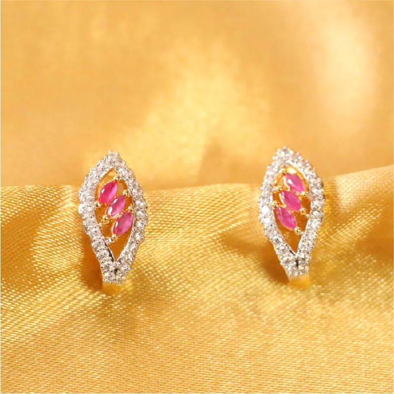 stylish gemstone earrings for women -Beautiful A.D. studs