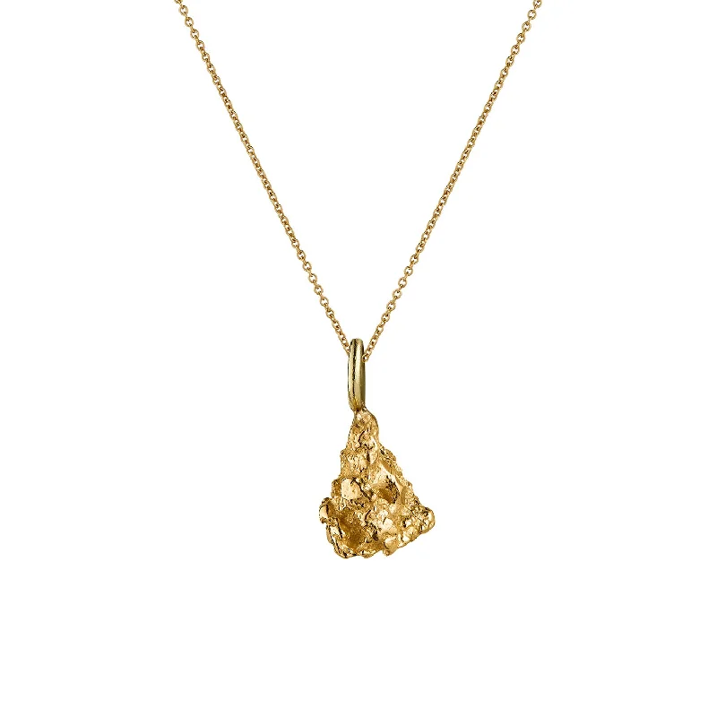 birthday gift necklaces for women -Nugget 9K Gold Necklace