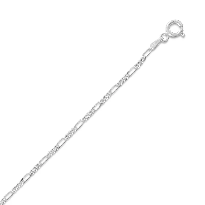 vintage-style necklaces for women -Figaro Chain Necklace 1.5mm Width Sterling Silver