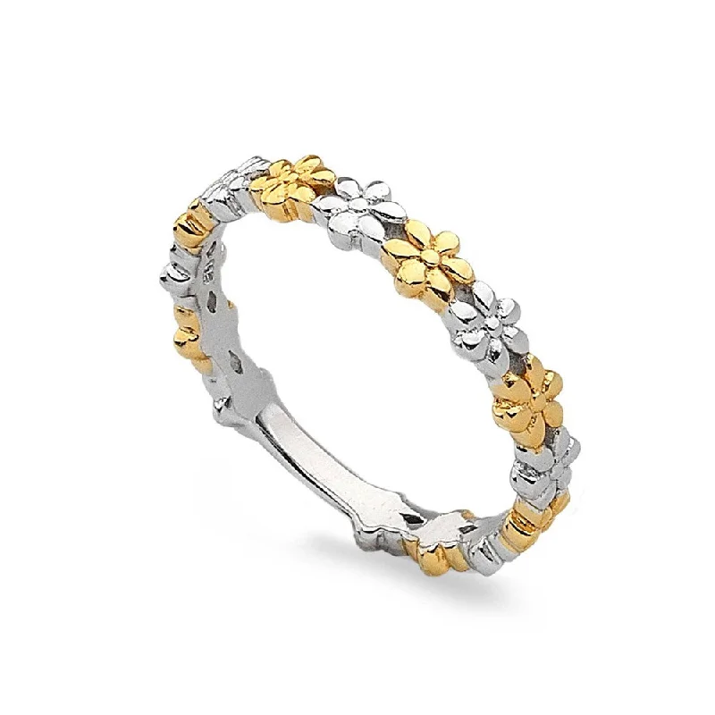 adjustable rings for women -Daisy Chain Stack Ring