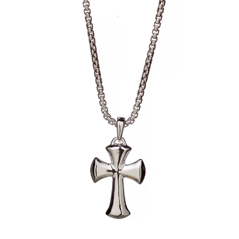 gemstone necklaces for women -Hope Cross Silver Necklace