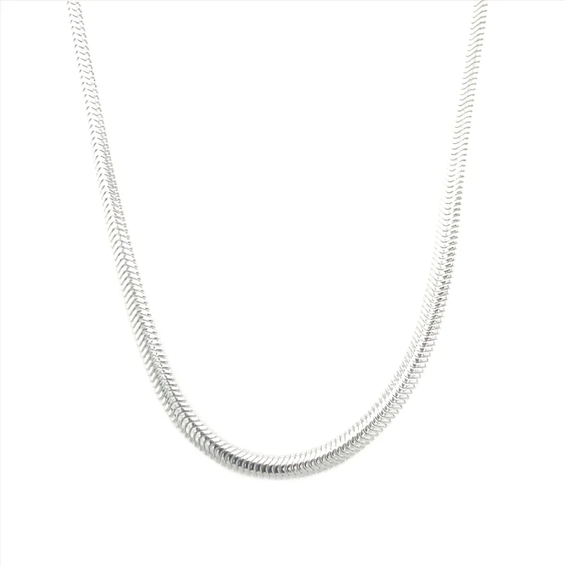 adjustable necklaces for women -Sterling Silver Herringbone Necklace