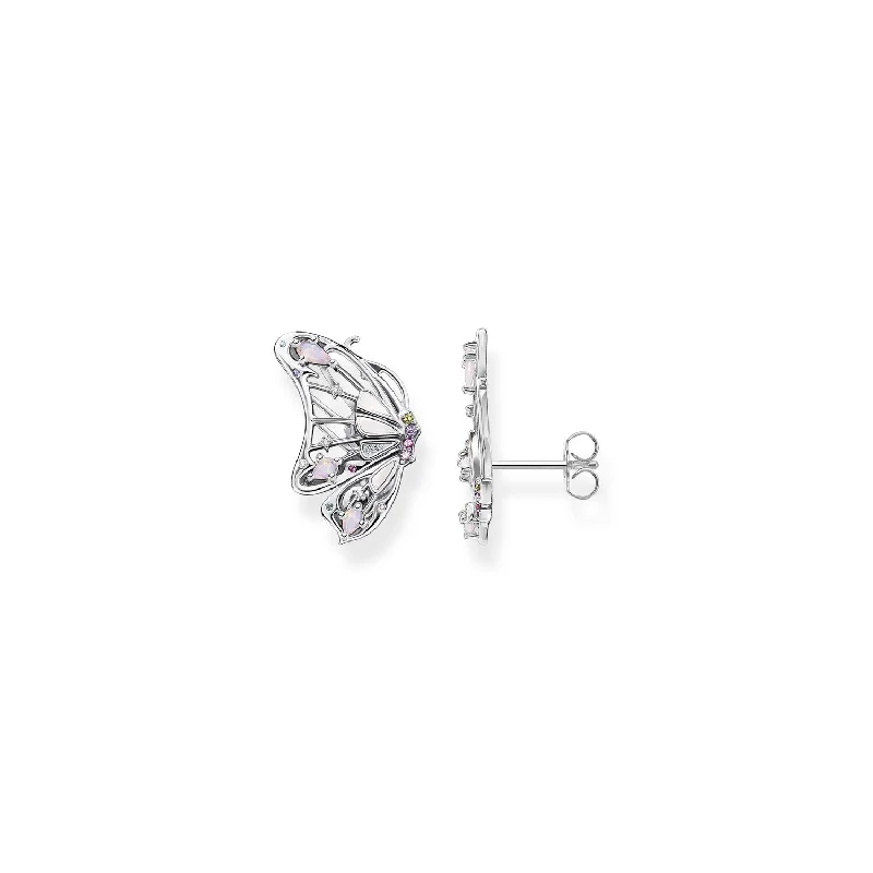 diamond earrings for women -Thomas Sabo Ear Studs Butterfly Silver