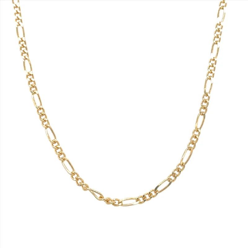 luxury necklaces for women -Golden Light Figaro Link Chain Necklace