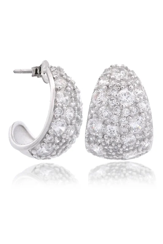 sapphire earrings for women -SYDNEY SOIRÉE ROSE BAY EARRINGS SILVER