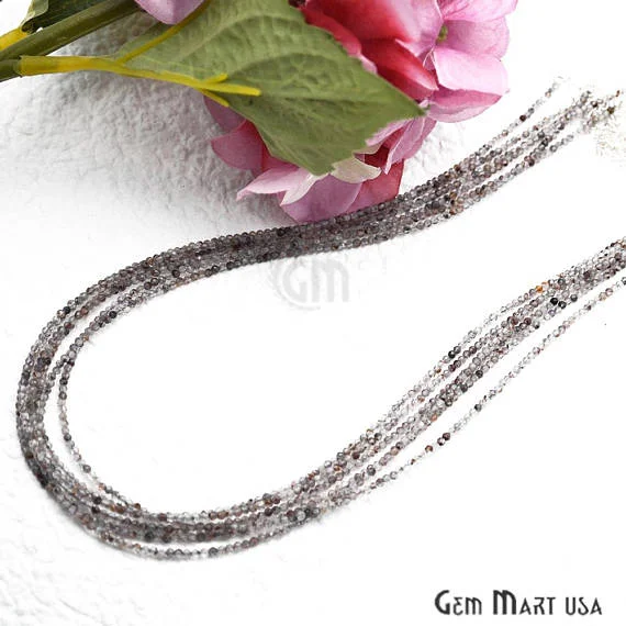 crystal necklaces for women -Multi Rutile Bead Chain, Silver Plated Jewelry Making Necklace Chain