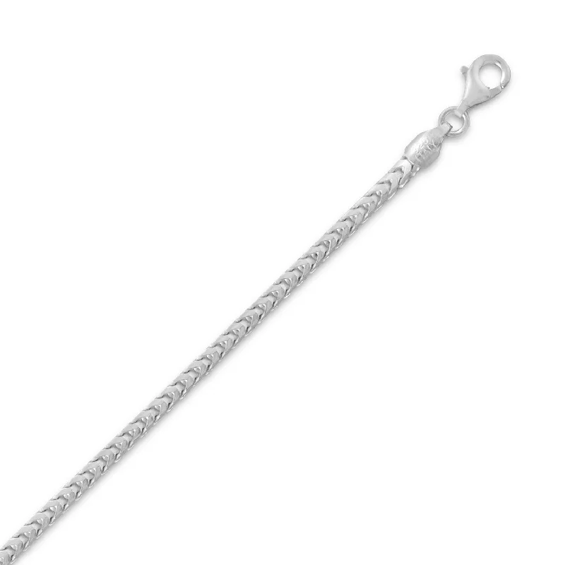 luxury chain necklaces for women -Franco Chain Necklace Rhodium Over Sterling Silver