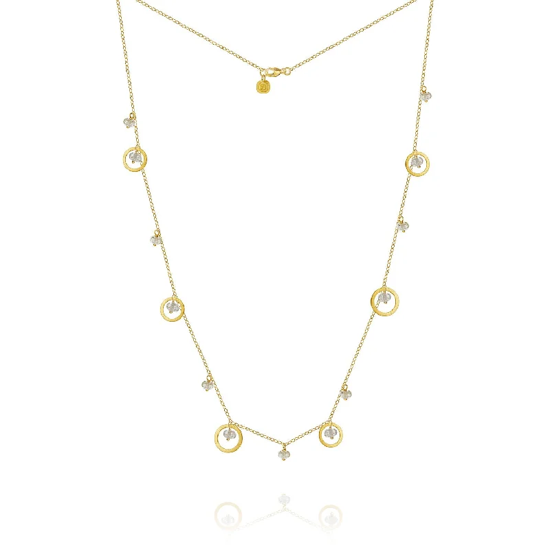 elegant necklaces for women -Piccolo 18K Gold Necklace w. Sapphires