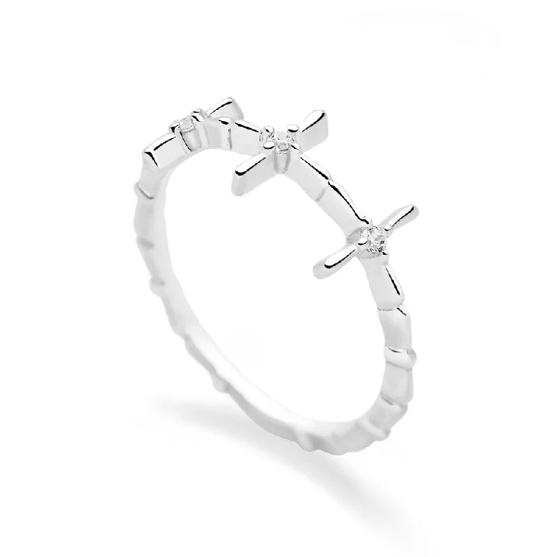 white gold rings for women -Sparkling Horizons Ring