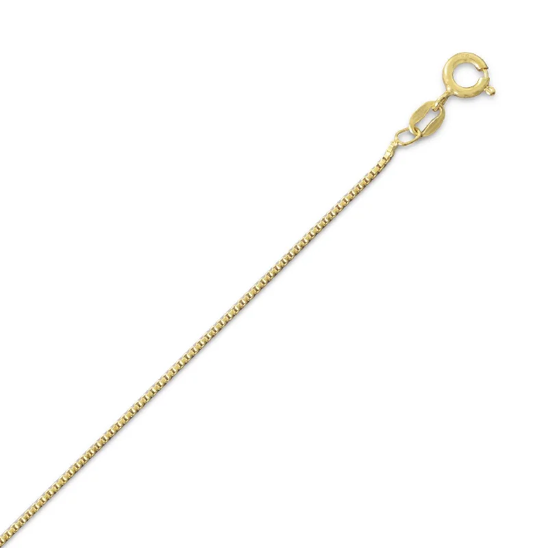 vintage pendant necklaces for women -Yellow Gold-plated on Sterling Silver Light Box Chain Necklace