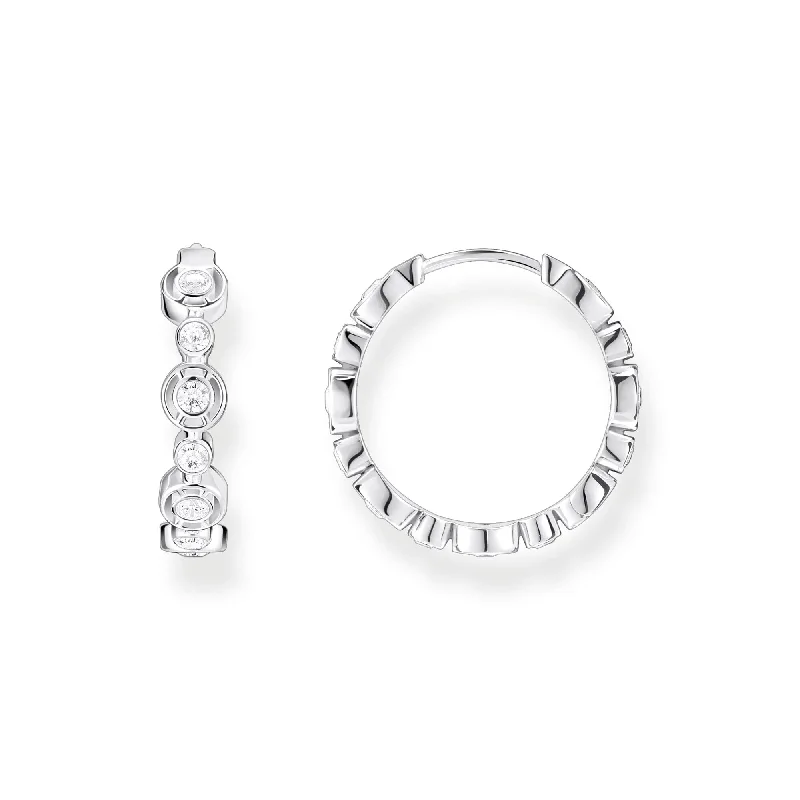 bold stud earrings for women -THOMAS SABO Sparkling Circles Cubic Zirconia Earrings