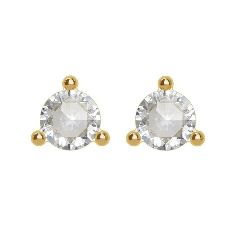 artistic earrings for women -14k Yellow Gold Rose-Cut Diamond (VS2/SI1, G-H) Post Earrings