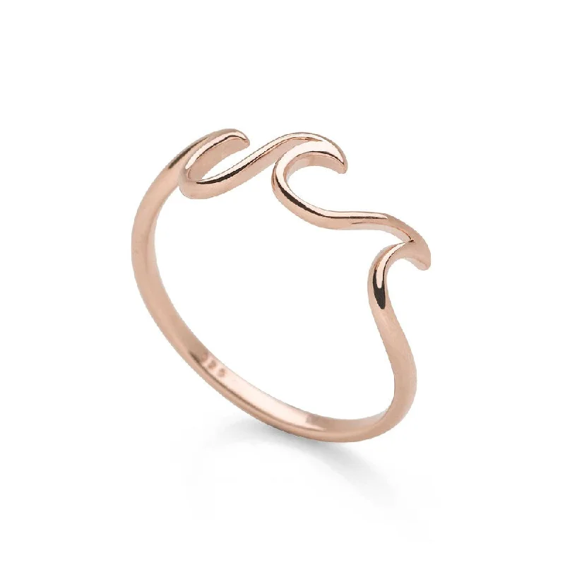 gold rings for women -Sunset Waves Ring