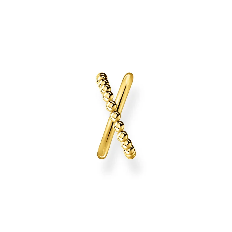 gold stud earrings for women -Thomas Sabo Ear Cuff Dots (Single)