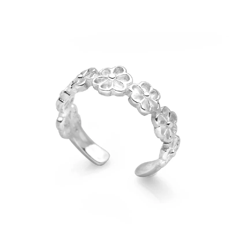 radiant cut rings for women -Daisy Chain Toe Ring