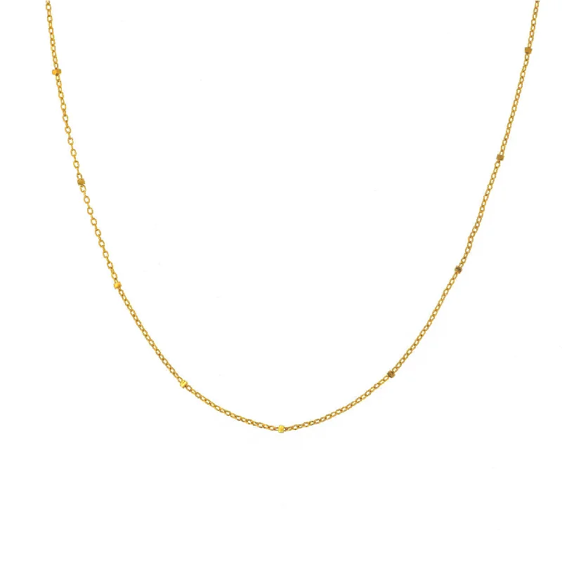 luxury chain necklaces for women -Saturn chain 18K Gold Necklace