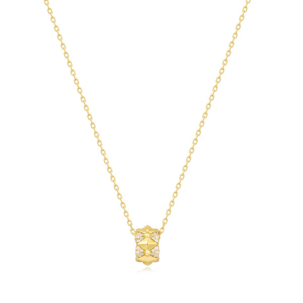 zodiac necklaces for women -Ania Haie Gold Geometric Sparkle Pendant Necklace