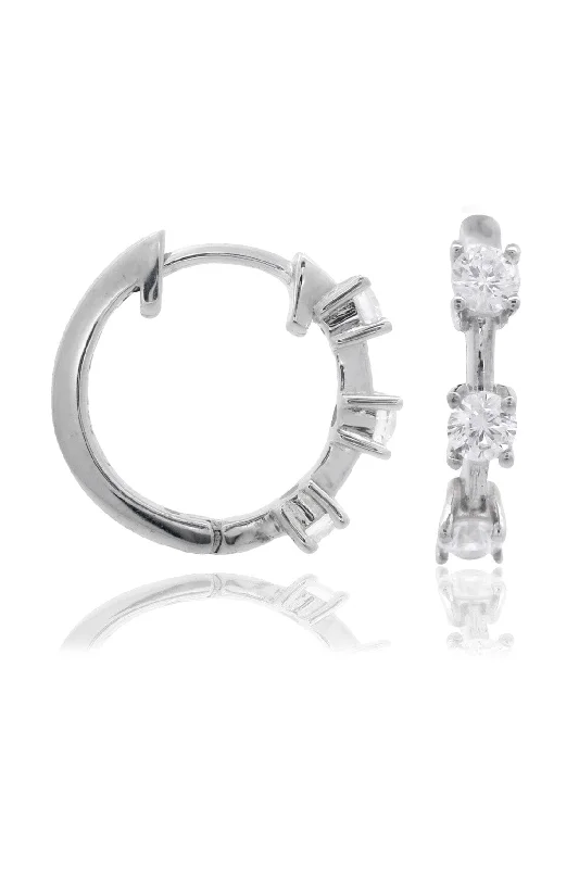 big hoop earrings for women -CHIC NOEL TRILOGY HOOP EARRINGS SILVER