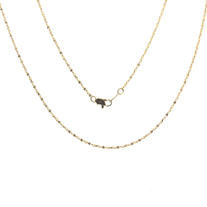 heart-shaped pendant necklaces for women -14K Yellow Gold Bond Diamond-cut 1.5mm Width French Rope Chain Necklace 20 inches