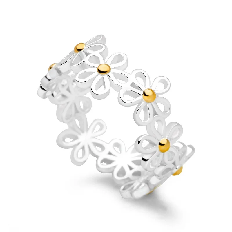 boho rings for women -Daisy Bridge Ring