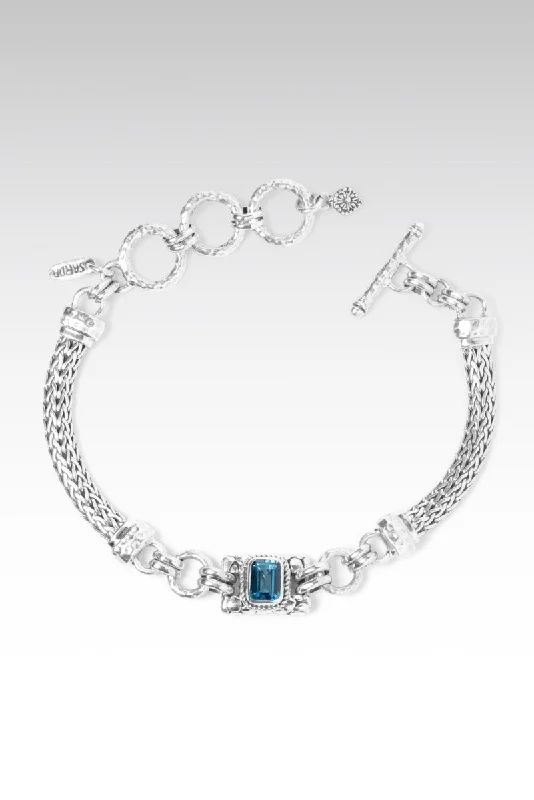 trendy bangles for women -Holy Forever Bracelet™ in London Blue Topaz