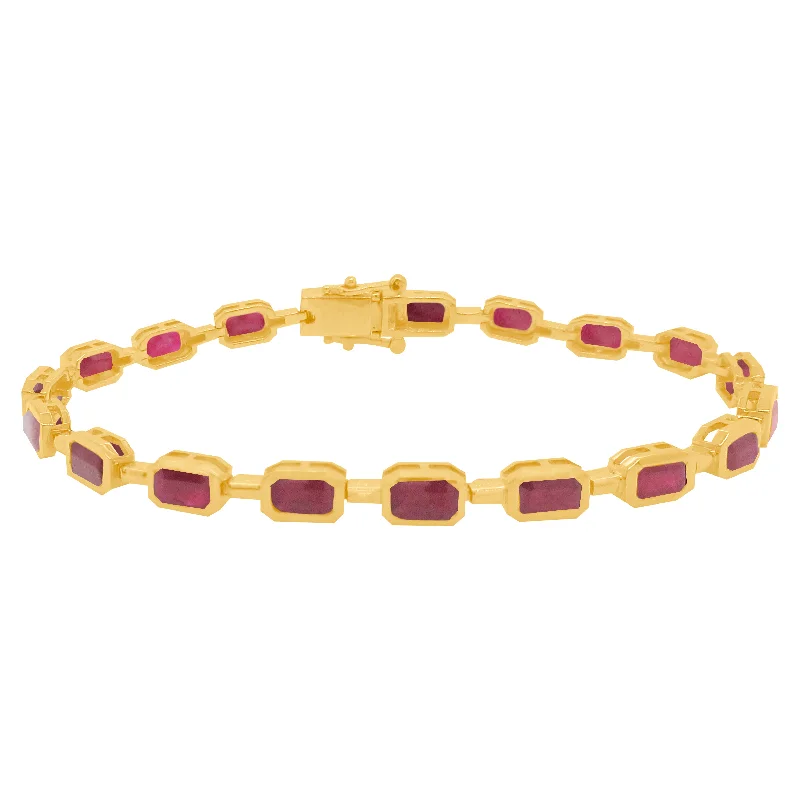 simple bangles for women -14K GOLD RUBY STELLA BRACELET